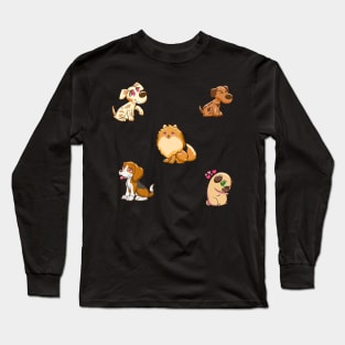 Dog stickers pack-8 Long Sleeve T-Shirt